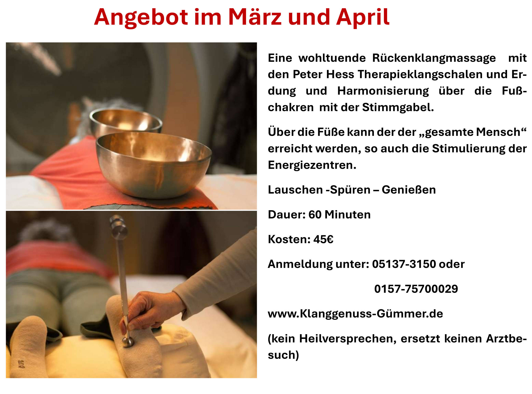 Angebote im März und April 2025