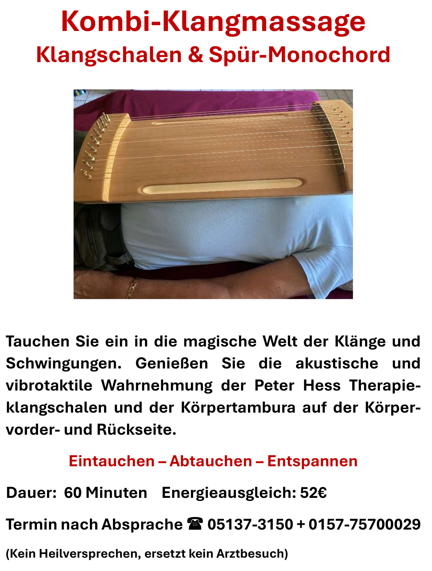 Kombi-Klangmassage